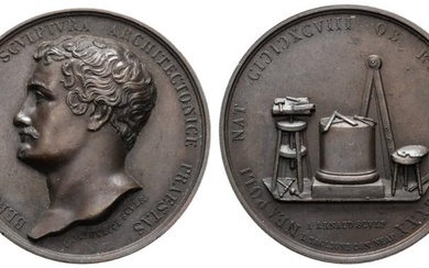 Königreich beider Sizilien, Neapel, Bronzemedaille (222,70 g, 40,81 mm), 1832,...
