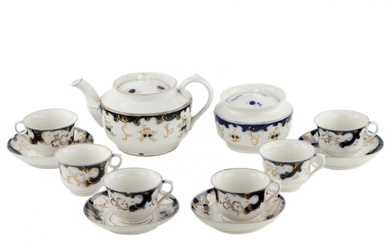 Kuznetsov`s tea porcelain service. Riga, mid-19th century.