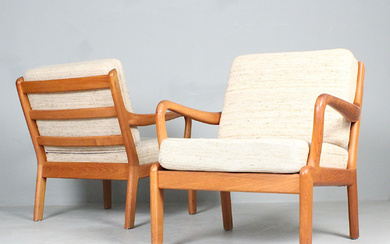 L. Olsen & Søn Møbelfabrik K/S. pair of armchairs, teak, Denmark, 1960s.