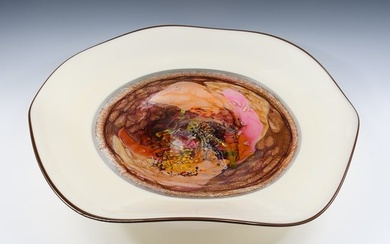 LARGE SIGNED MURANO ART GLASS CHARGER