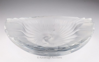 Lalique France Nancy Frosted Swirl Bowl Ashtray