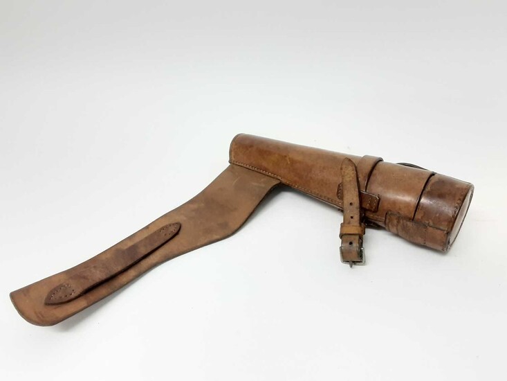 Leather cased hunting saddle flask