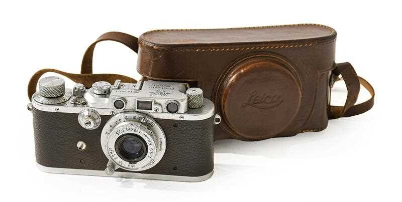 Leica IIIa Camera no. 183801 with Leitz Elmar f3.5...