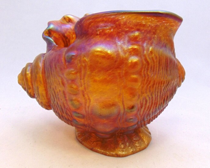 Loetz style art glass Conch shell