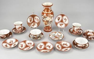 Lot of Japanese Kutani porcelain (14x)