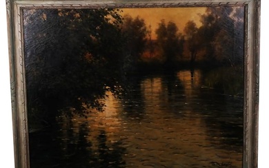 Louis Aston KNIGHT: River Scene - Painting