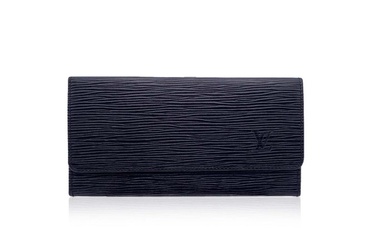 Louis Vuitton - Malletier Vintage Black Epi Leather Bifold Bill Wallet - Women's wallet