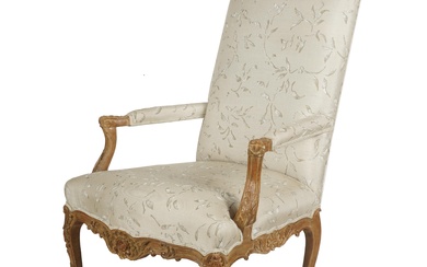 Louis XV-Style Carved Fauteuil