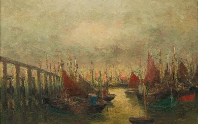 Luc KAISIN (1901-1963) 'Marine' a painting, oil on