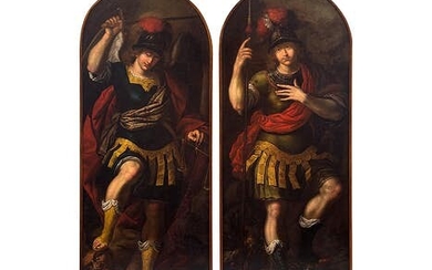 Luigi Miradori, genannt „Genovesino“, 1610/1620 – um 1654, zug., ERZENGEL MICHAEL DEN TEUFEL BEZWINGEND
