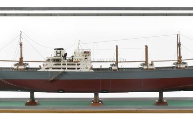 [M] A BUILDER'S MODEL FOR THE CARGO SHIP M.V. 'HARMATTAN' BUILT BY LITHGOWS LTD. FOR J. AND C. HARRISON LTD., 1959