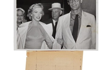 Marilyn Monroe | And Arthur Miller Original Wire Press Photo