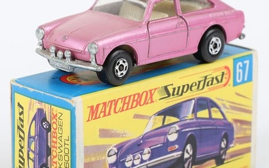 Matchbox Lesney Superfast MB-67 Volkswagen 1600TL with LIGHT PINK body