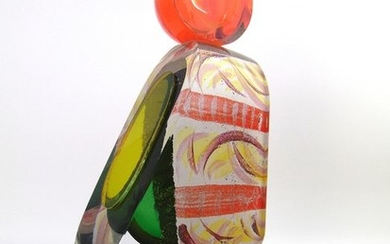 Maxence Parot- Sculpture single massive polished 31cm - Glass
