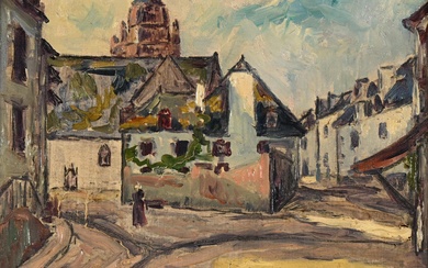 Maxime MAUFRA (1861-1918) "Vue du Croisic", Huile sur toile signée en bas à droite, circa...