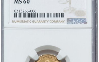 Mexico: , Republic gold Escudo 1860 Go-PF MS60 NGC,...