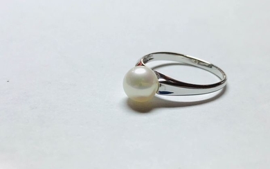 Miluna - 18 kt. White gold - Ring Pearl