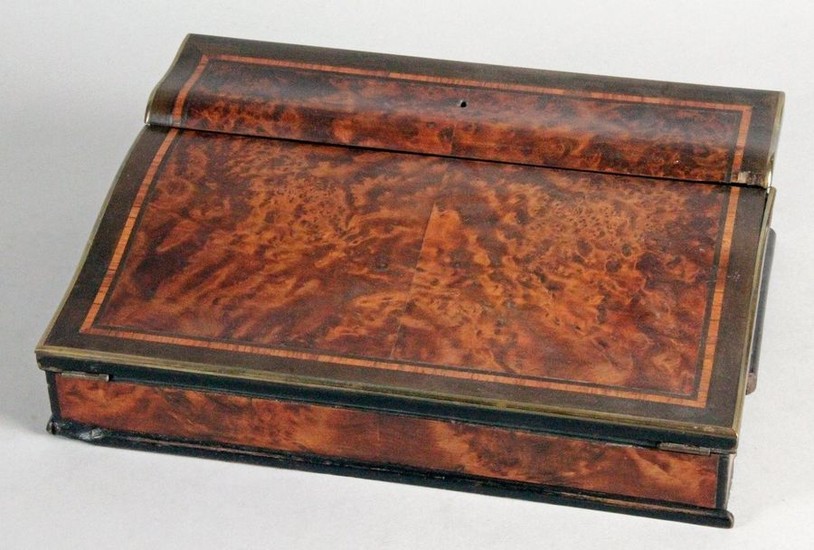 Napoleon III period TRAVEL WRITING BOOK with soft...