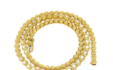 Necklace Yellow gold Diamond (Natural)