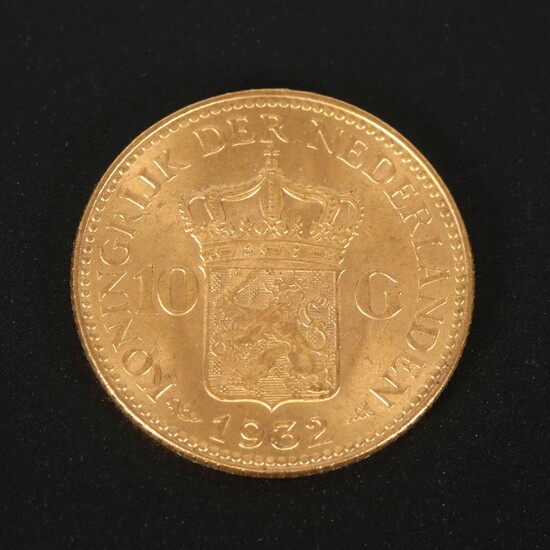 Nederland - Gouden 10 Gulden, Wilhelmina 1932