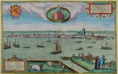 Netherlands, Dordrecht; Braun & Hogenberg - Dordracum vulgo Dortt (..). - 1575