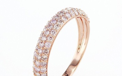 ***No Reserve*** 0.72 tcw Pink Diamonds - 14 kt. Pink gold - Ring Diamonds