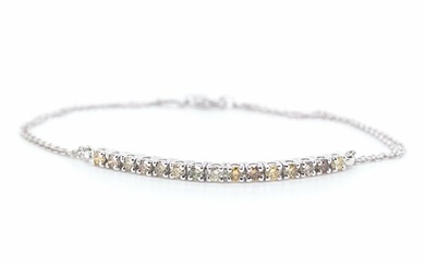 No Reserve Price - 0.70 tcw - 14 kt. White gold - Bracelet Diamond