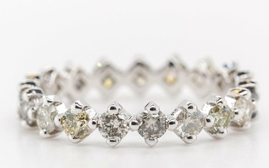 No Reserve Price - 1.69 tcw - 14 kt. White gold - Ring Diamond
