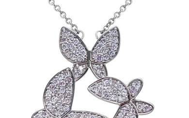 No Reserve Price - Necklace with pendant - 14 kt. White gold - 0.50 tw. Pink Diamond (Natural coloured)