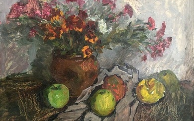 Oil painting Still life with flowers Petrashevsky Stanislav Vasilievich
