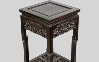 Old Chinese Carved Wood Tall Table