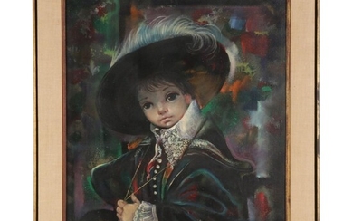 Ozz França Oil Painting in the Style of Margaret Keane "Fantasy"