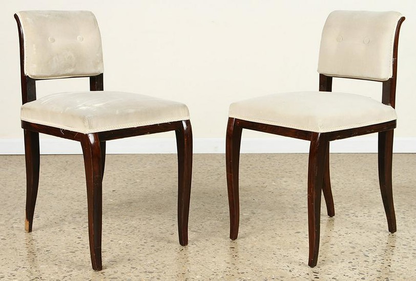 PR FRENCH AFRICAN MAHOGANY BOUDOIR CHAIRS C.1930