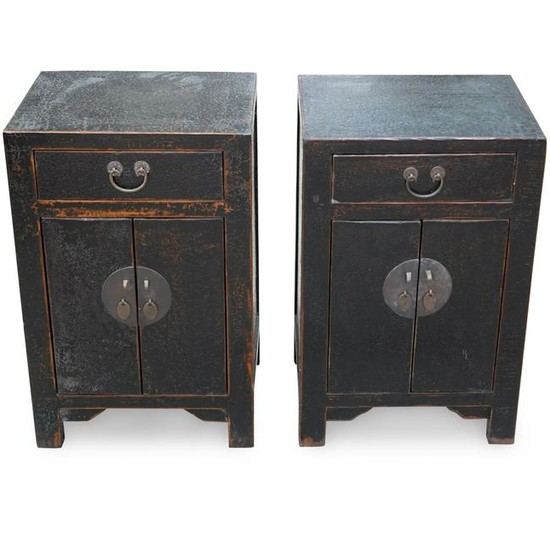 Pair of Chinese Wooden Side Table