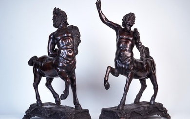 Pair of bronze centaurs