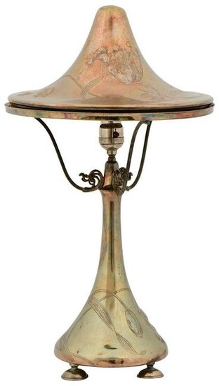 Pairpoint Embossed Metal Table Lamp