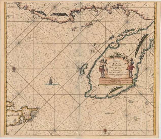 "Pas-kaart van de Golff de Guanaios met 't Canaal Tusschen Yucatan en I. Cuba", Keulen/Vooght
