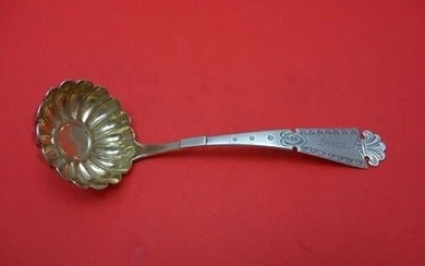 Pattern Unknown by George Sharp Sterling Gravy Ladle Gold Washed Fluted 7"