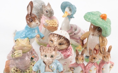 Peter Rabbit and Other Beswick Beatrix Potter Porcelain Figurines, Vintage