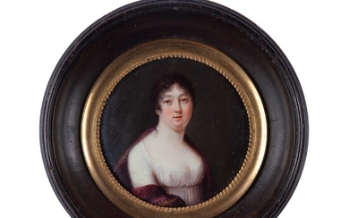 Portrait miniature of a lady, France first half of the 19th century