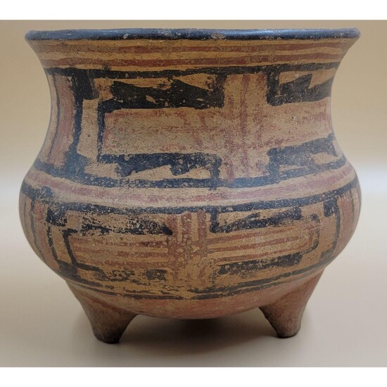 Pre Colombian Tripod Pottery Vessel