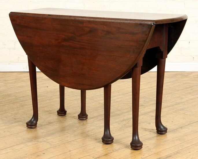 QUEEN ANNE MAHOGANY DROP LEAF TABLE C.1800