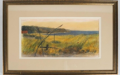R. VALDES: Landscape - Watercolor