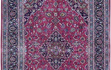 Red & Blue 6 x 10 Classic Quality Persian Kashan Rug