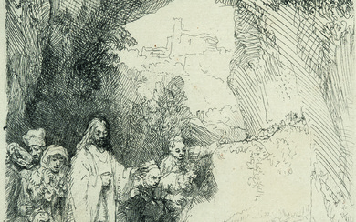 Rembrandt Harmensz. van Rijn (1606 Leiden - Amsterdam 1669) – The raising of Lazarus: The small plat