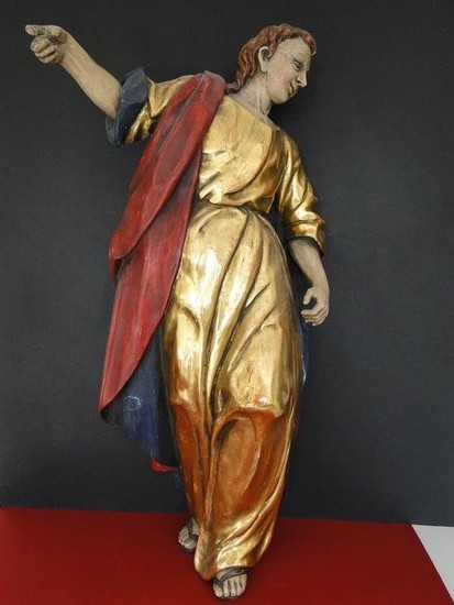 Sculpture, Great saint figure - Baroque style - Wood - 19th century