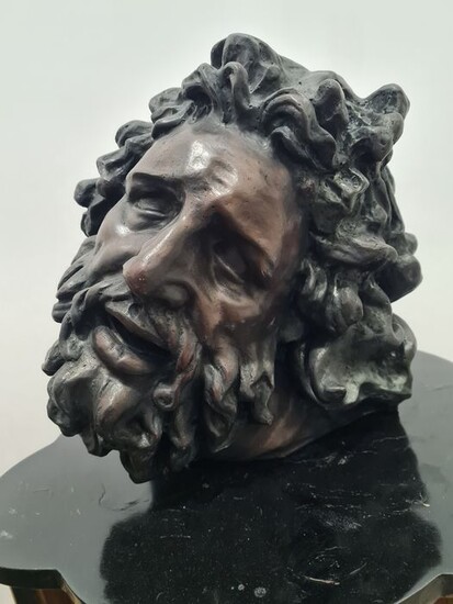 Sculpture, Head of the Laocoon - Bronze - Late 20th century
