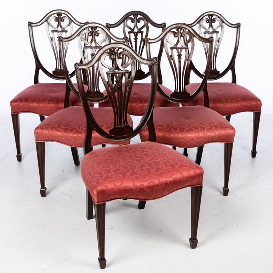 Set of 6 George III Style Shield Back Dining Chairs, 20th Century EV1DJ