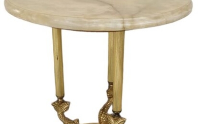 Side table, Hollywood Regency Style Dolphins