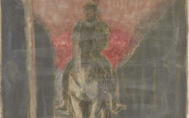 Sir Christopher Le Brun PPRA, British b.1951 - Soldier on horseback, 2000; monotype on paper, signed and dated lower right 'Christopher le Brun 2000', 110.5 x 98 cm (ARR) Provenance: with Marlborough Fine Art, London; private collection